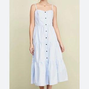 Solid & Striped tiered blue dress